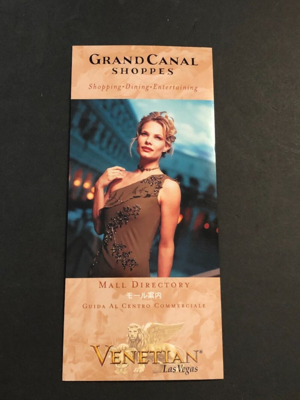 Venetian Las Vegas Grand Canal Shoppes Mall Directory Brochure 1990s
